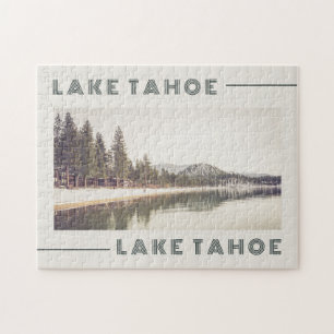 Grüße von Lake Tahoe Retro Style Postkarte Puzzle