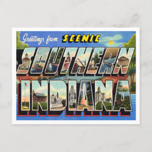 Grüße von landschaftlicher Südindiana-Reise Postkarte