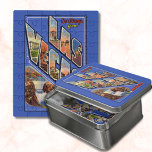 Grüße von Las Vegas Grossbuchstaben Puzzle<br><div class="desc">Dieses Vintage Puzzle der Las Vegas-Postkarten enthält große Buchstaben,  die mit Bildern von Las Vegas gefüllt sind.</div>
