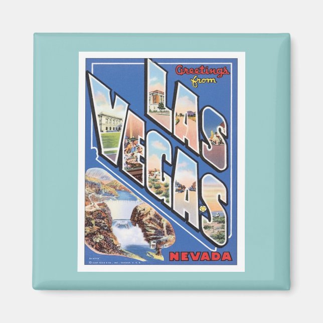 Grüße von Las Vegas Magnet (Vorne)