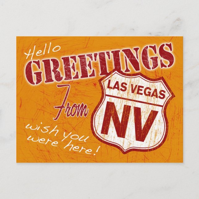 Grüße von Las Vegas Nevada Postcard Postkarte (Vorderseite)