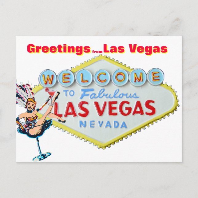 Grüße von Las Vegas Postkarte (Vorderseite)