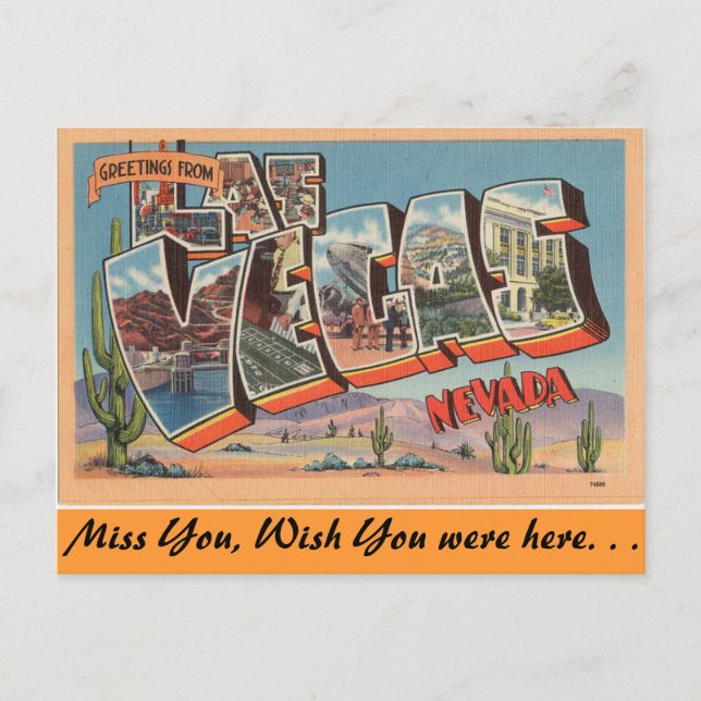 Grüße von Las Vegas Postkarte (Vorderseite)