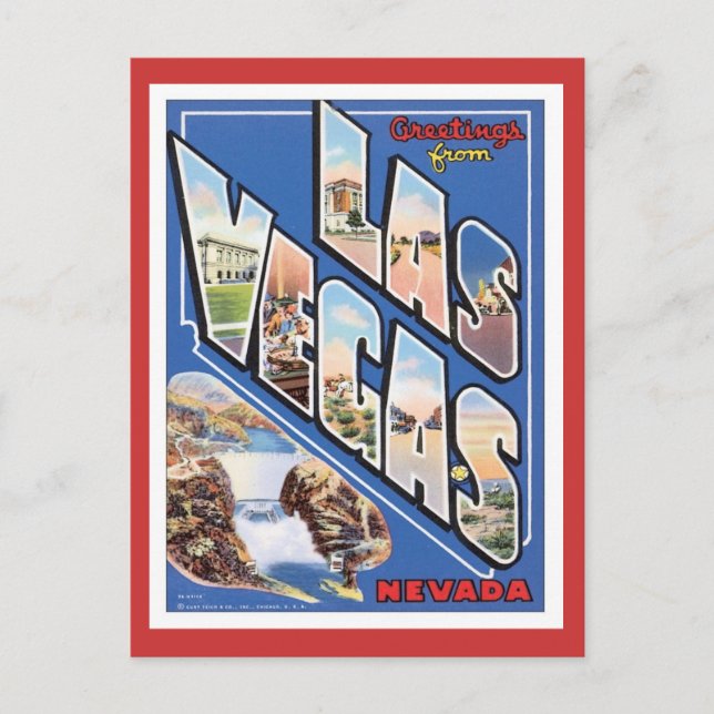 Grüße von Las Vegas Postkarte (Vorderseite)