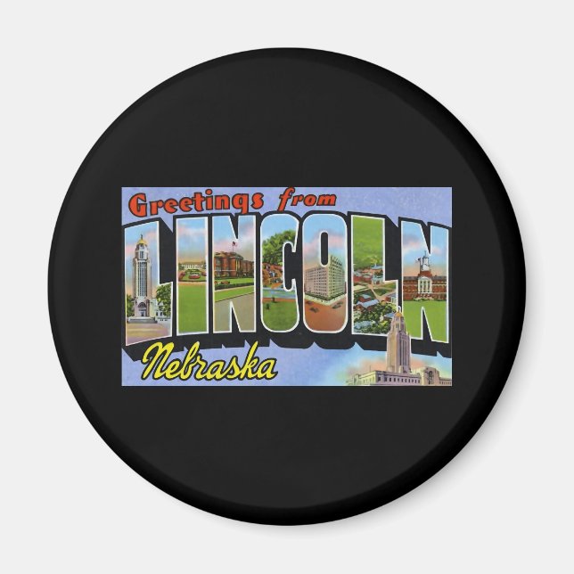 Grüße von Lincoln Nebraska Magnet (Vorne)