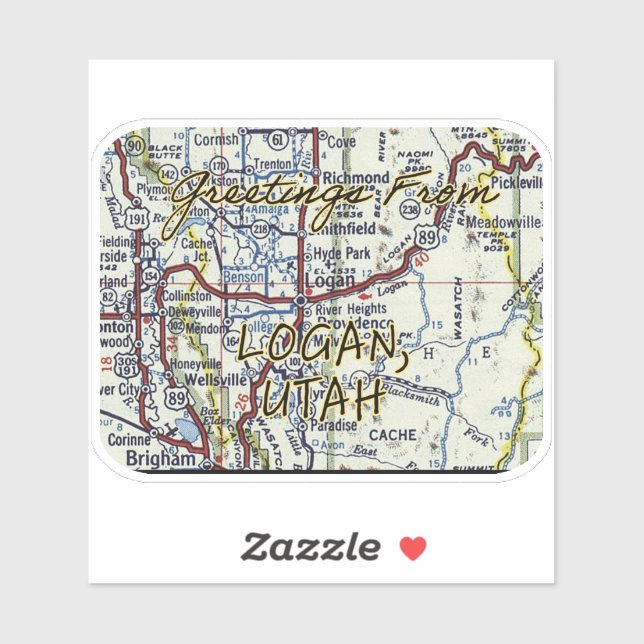 Grüße von Logan Utah Aufkleber (Blatt)