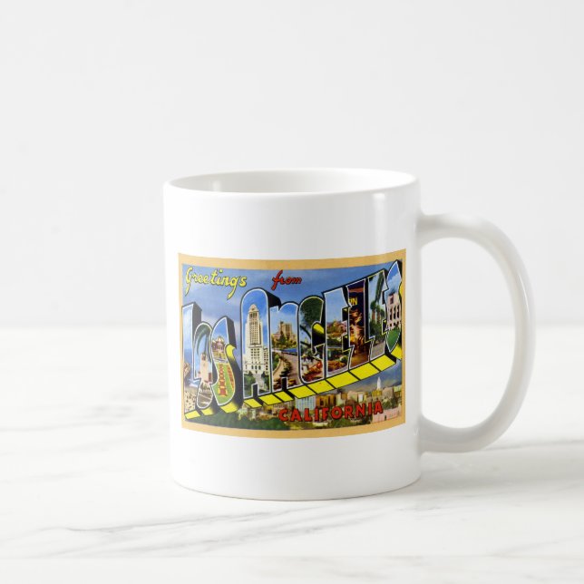 Grüße von Los Angeles Kalifornien Tasse (Rechts)