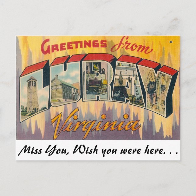 Grüße von Luray, Virginia Postkarte (Vorderseite)