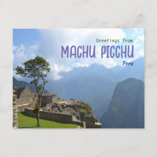 Grüße von Mach PIcchu Peru Landschaftliche Postkar Postkarte