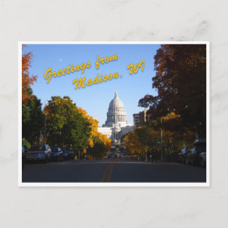 Grüße von Madison, WI Postkarte