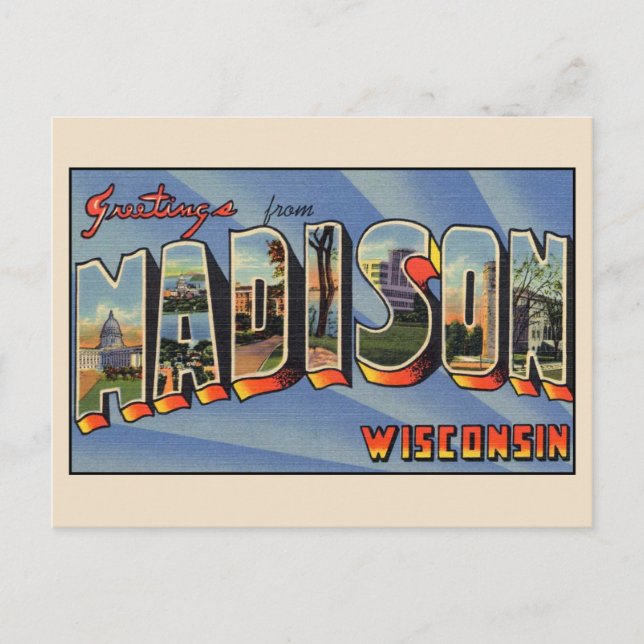 Grüße von Madison Wisconsin Postcard Postkarte (Vorderseite)