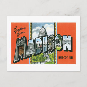 Grüße von Madison, Wisconsin Postkarte