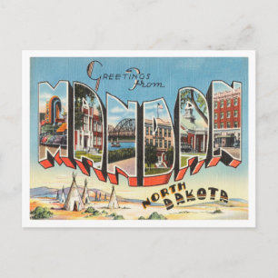 Grüße von Mandan, North Dakota Travel Postkarte