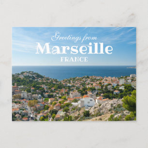 Grüße von Marseille France Landschaftlich Postcard Postkarte