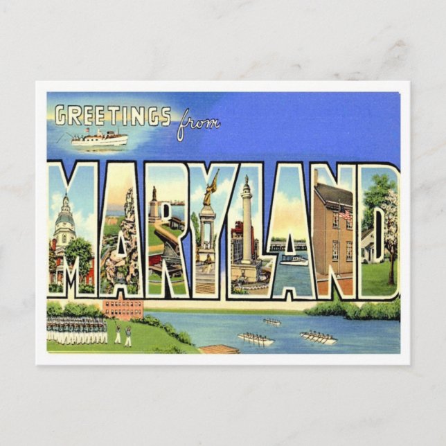 Grüße von Maryland Postkarte (Vorderseite)
