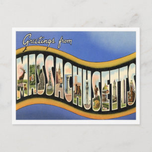 Grüße von Massachusetts Postkarte