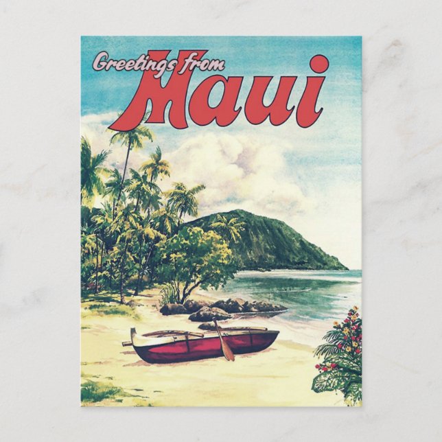 Grüße von Maui, Hawaii Postcard Postkarte (Vorderseite)