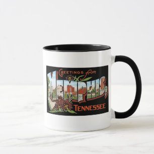 Grüße von Memphis, Tennessee! Retro Postkarte Tasse