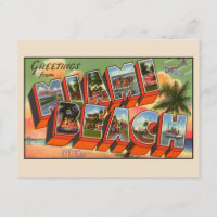 Grüße von Miami Beach Florida Postcard