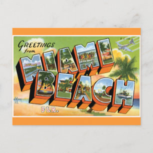 Grüße von Miami Beach Postkarte