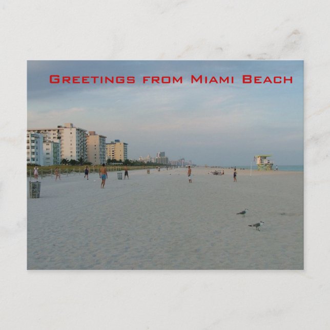 Grüße von Miami Beach Postkarte (Vorderseite)
