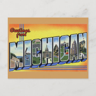 Grüße von Michigan Postkarte