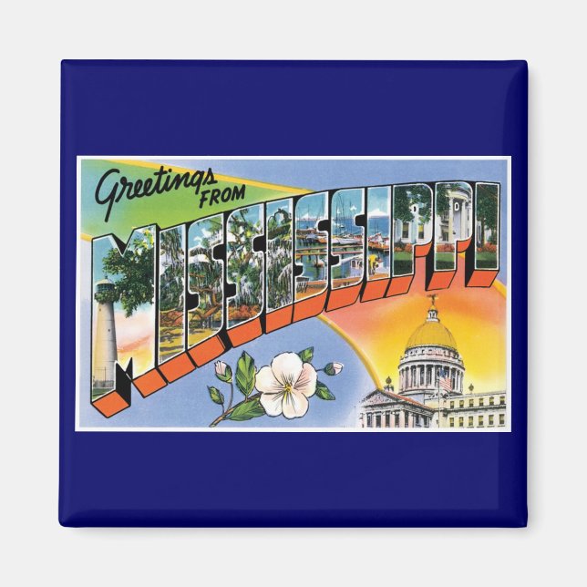 Grüße von Mississippi! Magnet (Vorne)
