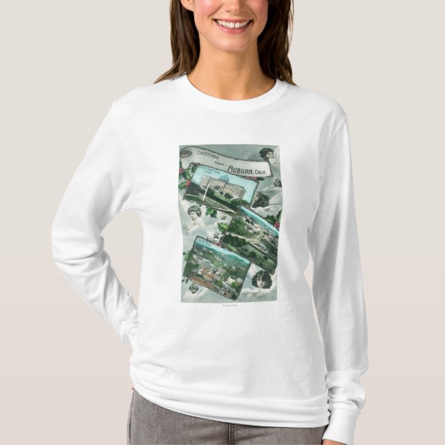 Grüße von mit landschaftlichem ViewsAuburn, CA T-Shirt (Vorderseite)