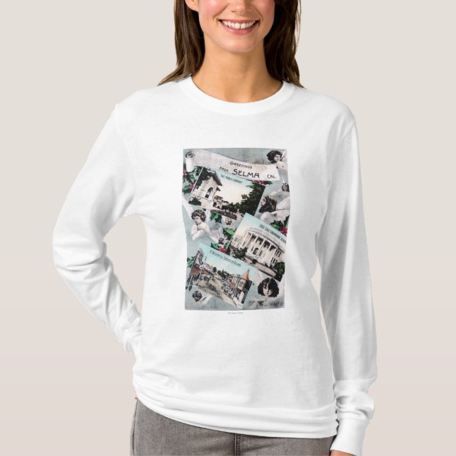 Grüße von mit landschaftlichem ViewsSelma, CA T-Shirt (Vorderseite)