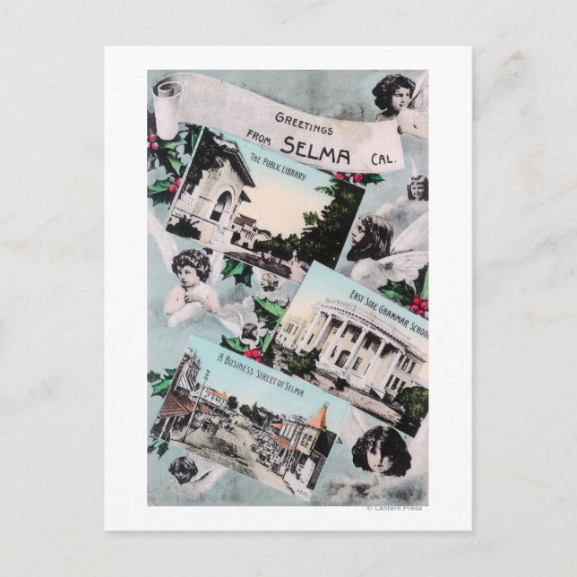 Grüße von mit Landschaftlichen AnsichtenSelma, CA Postkarte (Vorderseite)