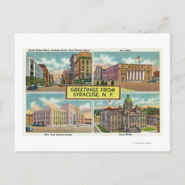 Grüße von mit Landschaftlicher Aussicht 2 Postkarte (Vorderseite)