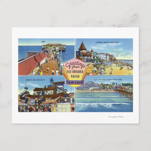 Grüße von mit Landschaftlicher Aussicht Postkarte (Vorderseite)