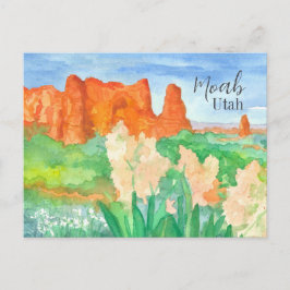 Grüße von Moab Utah Red Rock Desert Blume Postkarte