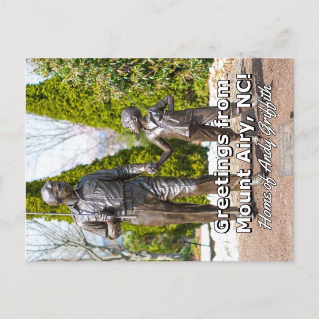 Grüße von Mount Airy, NC! Postkarte (Vorderseite)