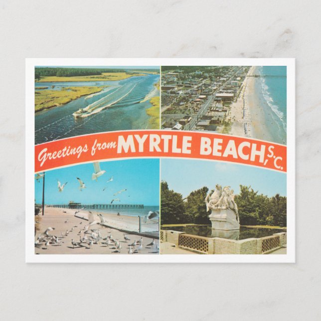 Grüße von Myrtle Beach, South Carolina Travel Postkarte (Vorderseite)