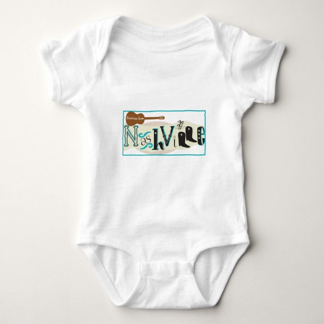 Grüße von Nashville Baby Strampler (Vorderseite)
