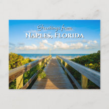 Grüße von Neapel Florida Beach Postcard
