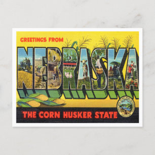 Grüße von Nebraska, Der Staat von Corn Nusker Postkarte