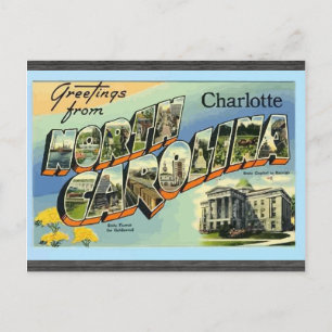 Grüße von North Carolina Charlotte, Vintag Postkarte