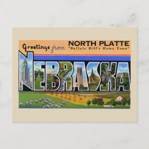 Grüße von North Platte, Nebraska Vintag Postkarte