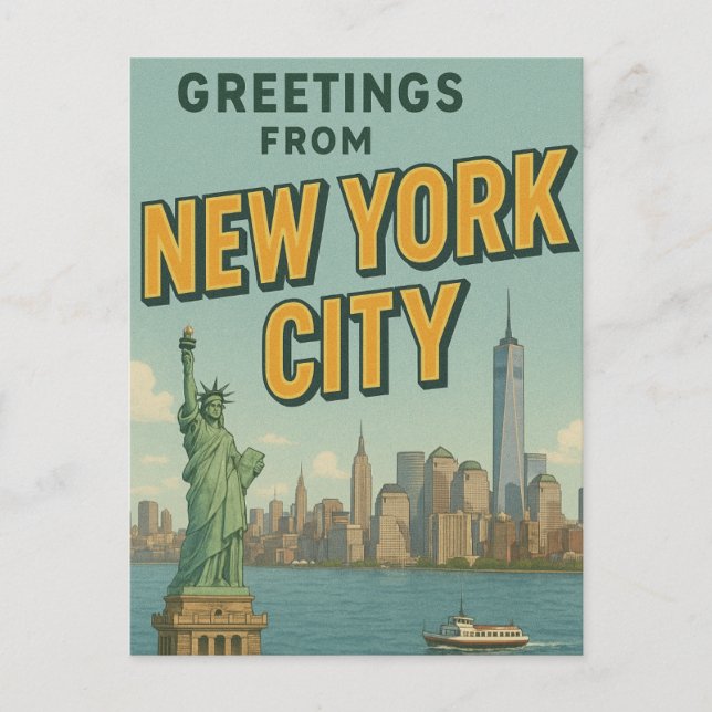 Grüße von NYC Postkarte (Vorderseite)