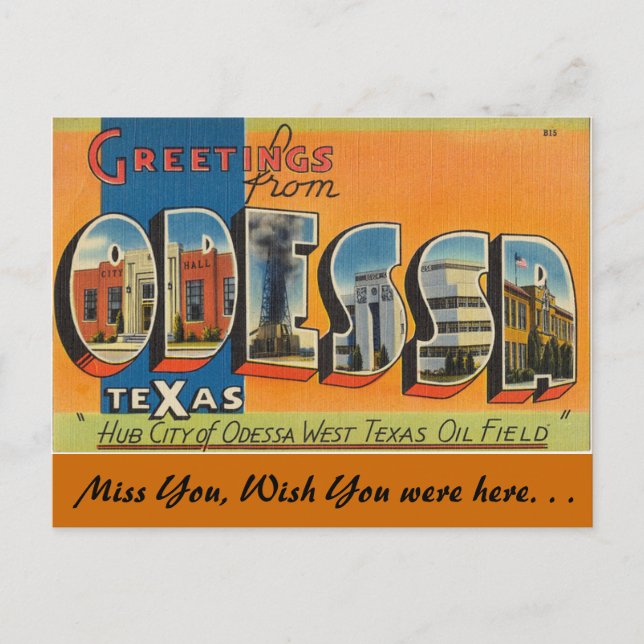 Grüße von Odessa Postkarte (Vorderseite)