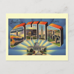 Grüße von Ohio Vintag Postkarte