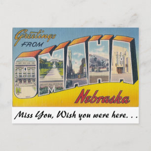 Grüße von Omaha, Nebraska Postkarte