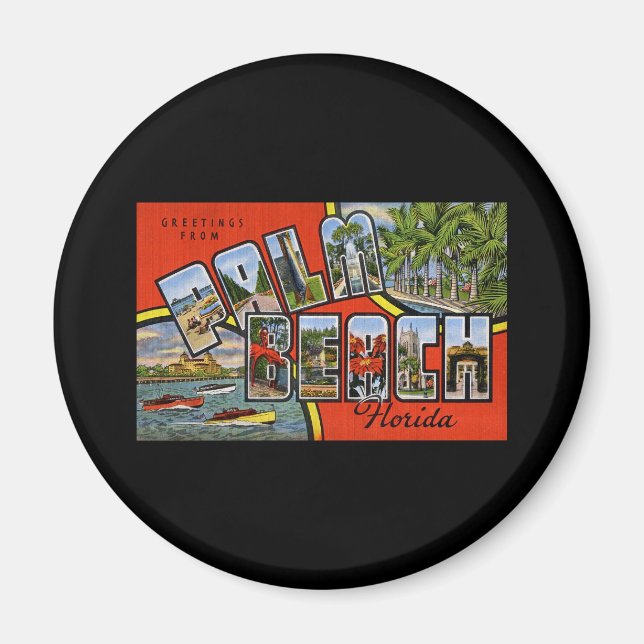 Grüße von Palm Beach Florida Magnet (Vorne)
