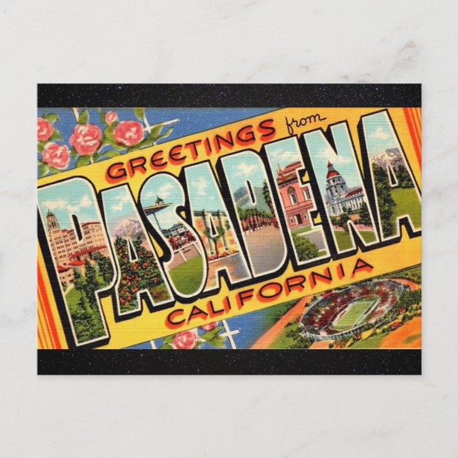 Grüße von Pasadena Ca. Travel Postcard Postkarte (Vorderseite)