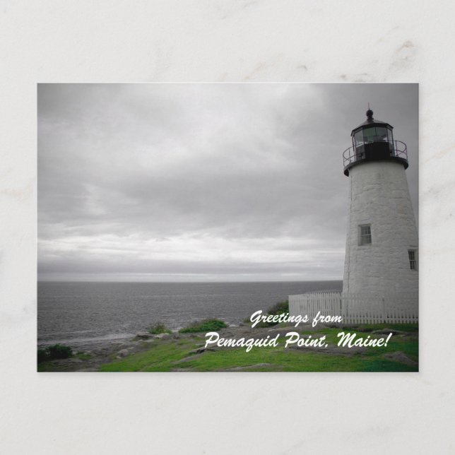 Grüße von Pemaquid Point, Maine! Postkarte (Vorderseite)