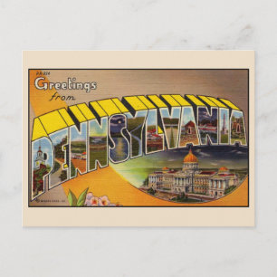 Grüße von Pennsylvania Große Briefkarte Postkarte