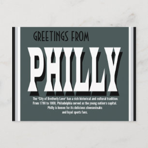 Grüße von Philly Postcard Postkarte