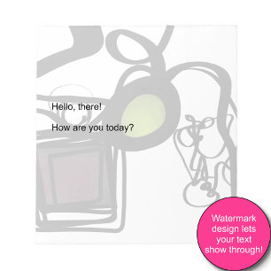 Grüße von Philydion: Abstrakt Schwarz & Weiß Notizblock